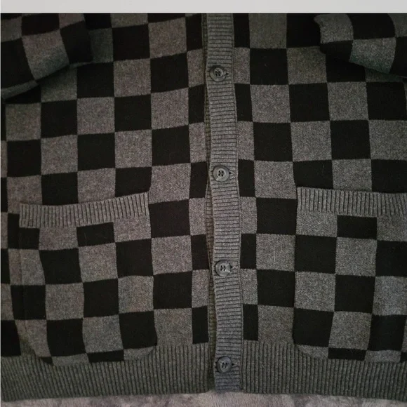 Vans Men's Charcoal Cardigan Sweater - Picture 3 of 3